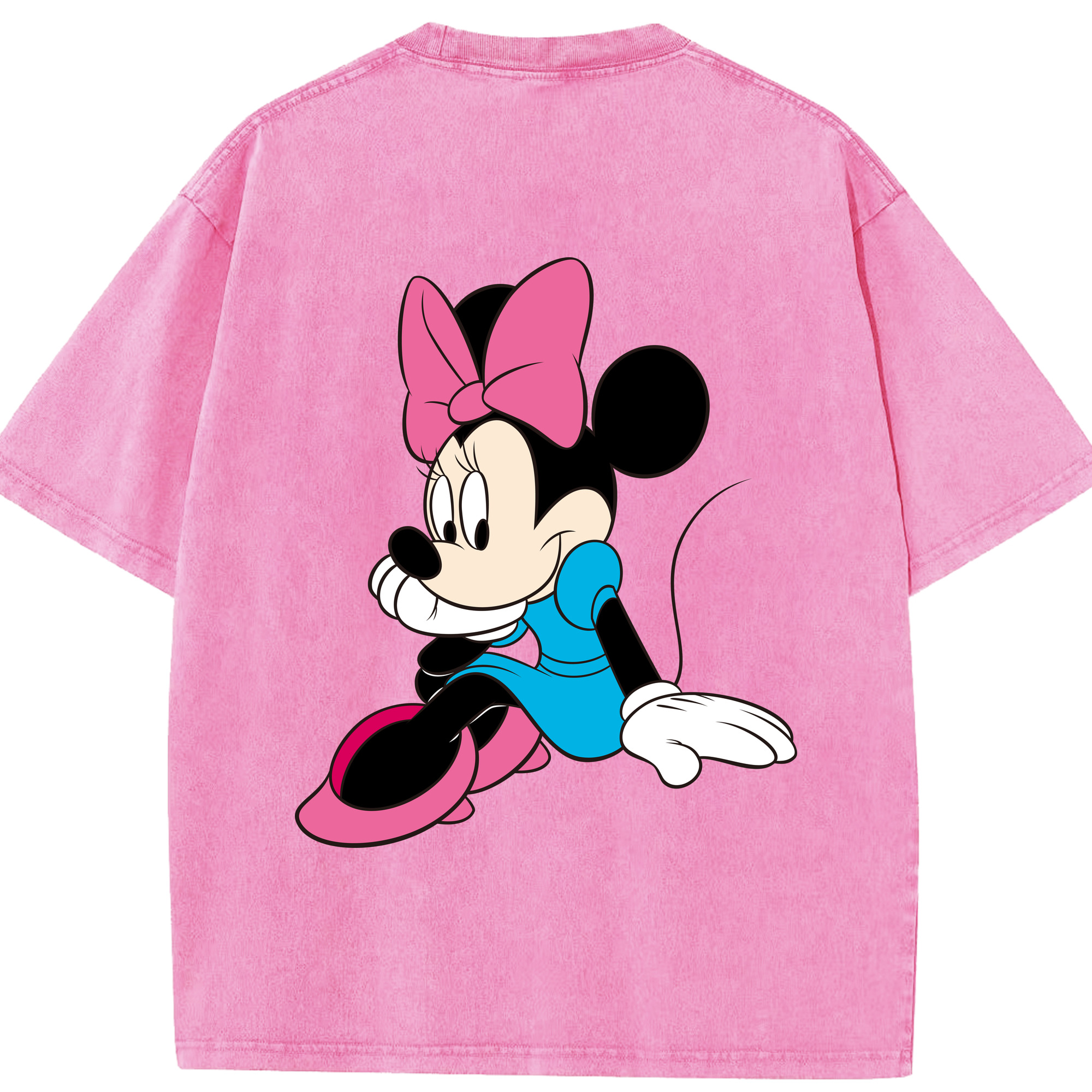（画像用） ミッキーマウス Mickey Mouse 綿100% ヴィンテージ風 半袖Tシャツ（背面プリント）